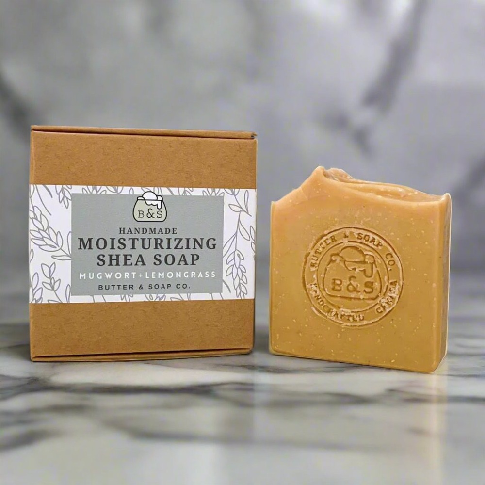 🌿Three Homemade Mugwort Herbal Soaps